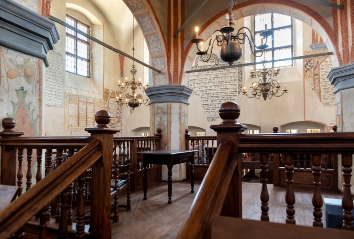 Interior of the historic great synagogue building