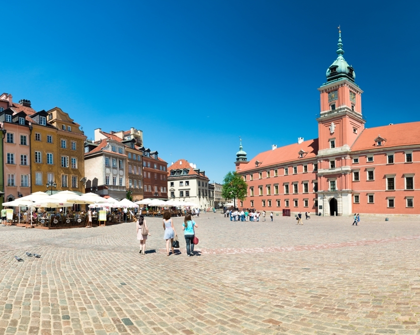 Castle square in Warsaw, Poland, Europe.