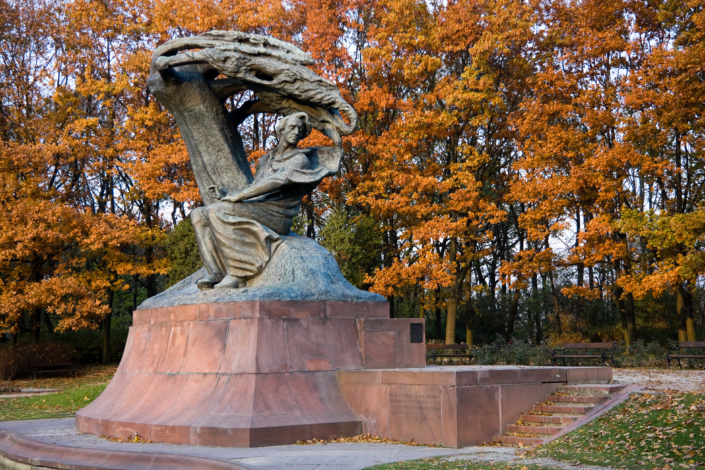 Monument of Chopin in Warsaw